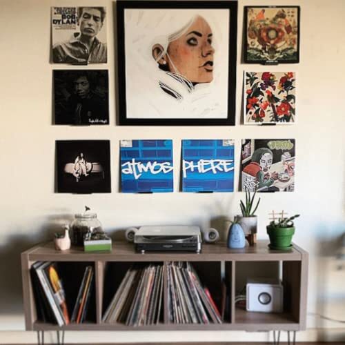 Vinyl Record Wall Mount- 10 Pack| No Damage | Floating Shelf | Black