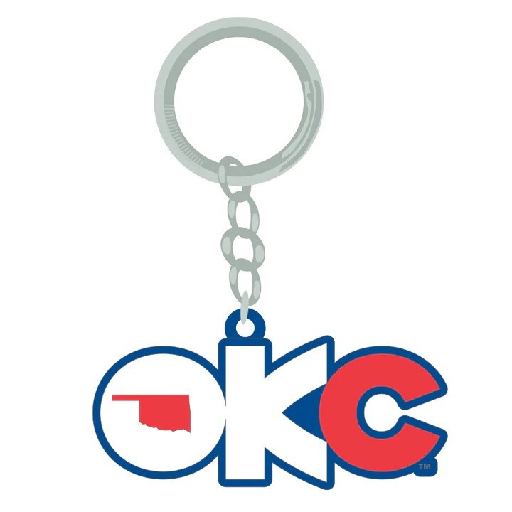 OKC Oklahoma City Baseball Club Flex Keychain with OKC State Logo Free US Ship'g