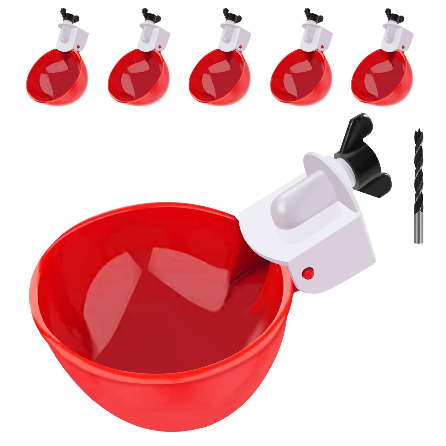 Large Automatic Chicken Waterer Cups 6 Pack Chicken Watering System Cups
