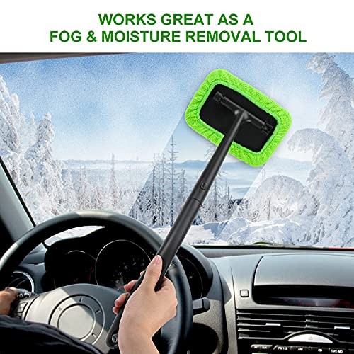 XINDELL Windshield Cleaning Tool – Grip 22” Microfiber Car Window Cleaner Dash