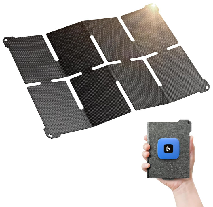 Ultra-Light 25W Portable Solar Charger USB-A/USB-C, IP68, Pocket-Size