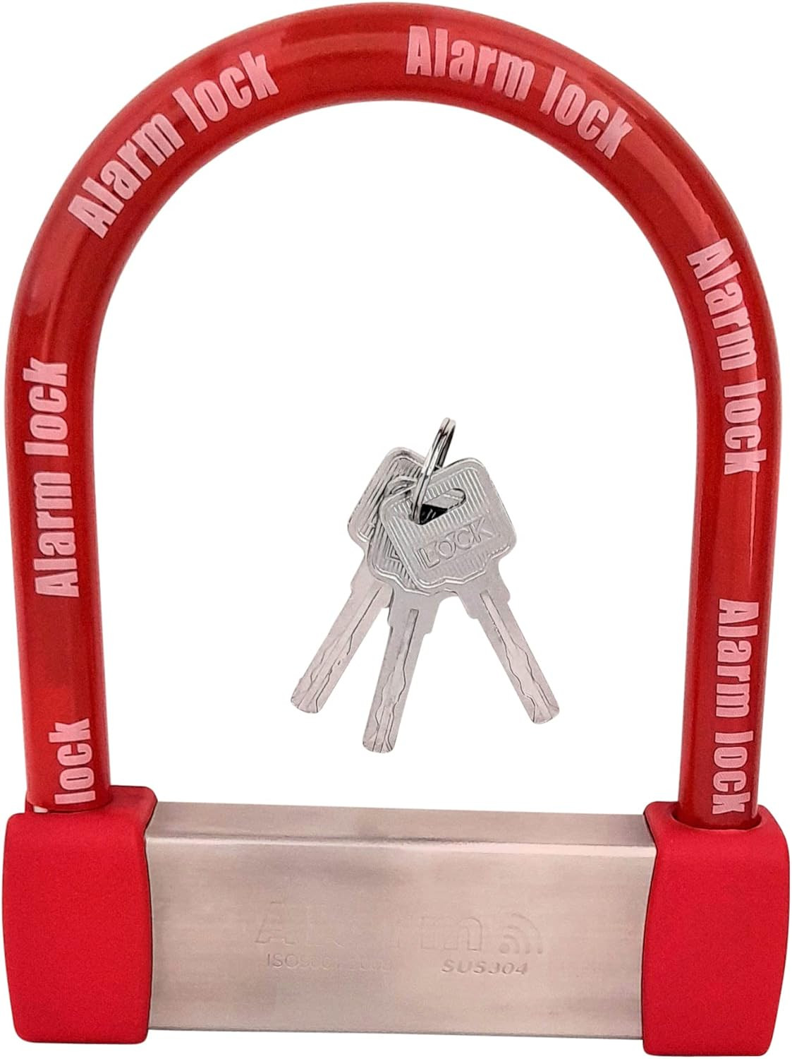 Bike Lock Heavy Duty anti Theft Alarm Bike U Lock, High Pitched Audible Alarm, B