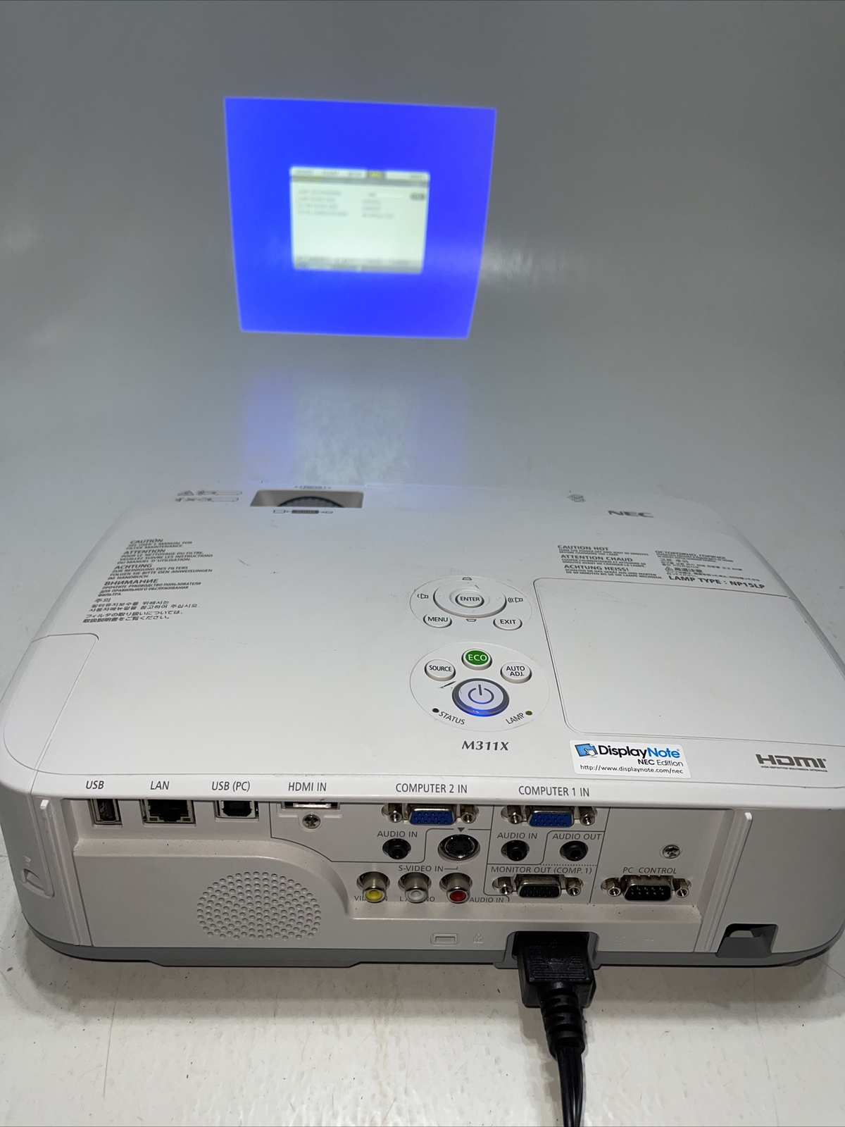 NEC NP-M311X LCD Projector 3100 Lumens HDMI XGA - 3954 Used Lamp Hours