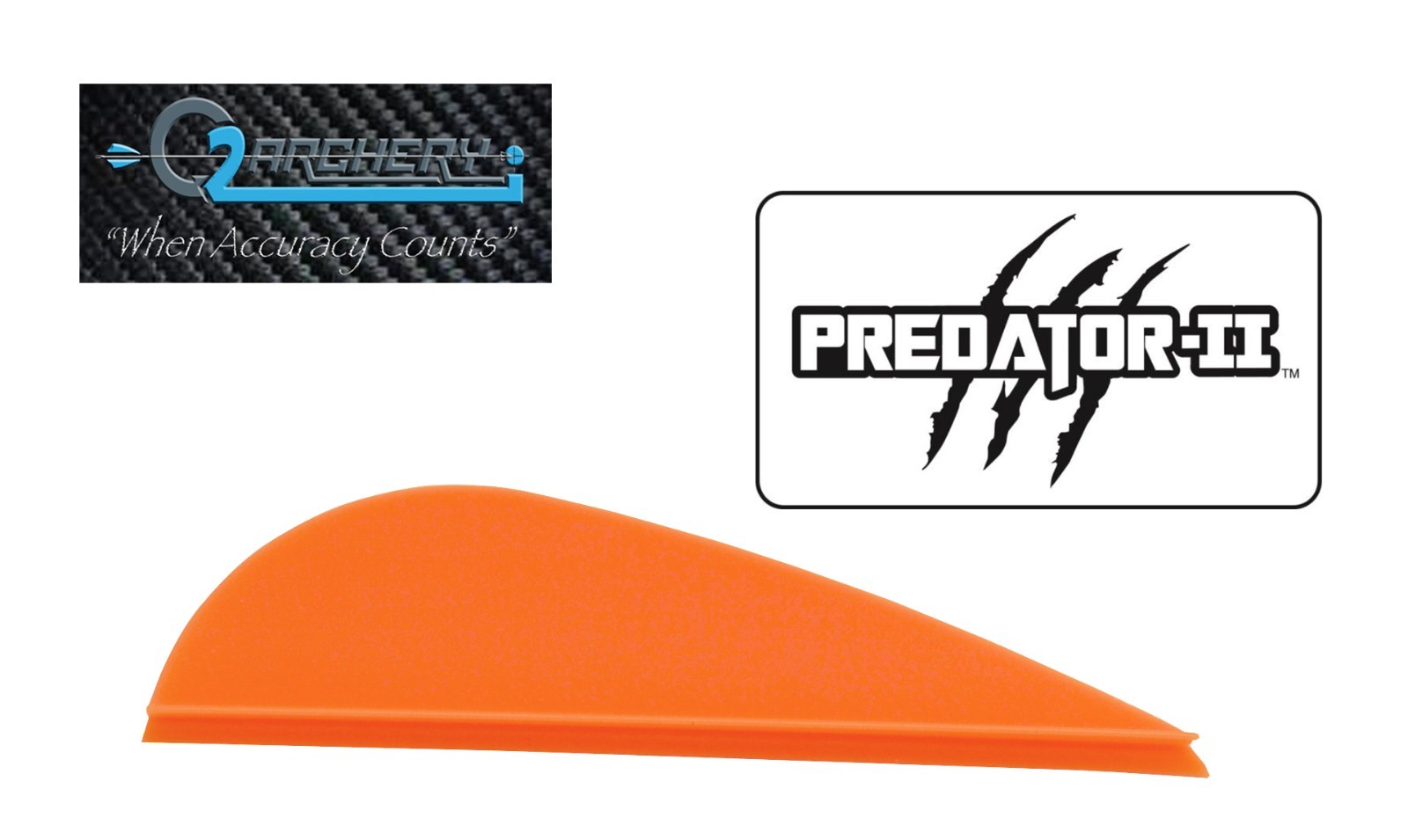 2.0", Neon Orange, Predator-II Vanes , Pkg 36, Q2I,******When Accuracy Counts***