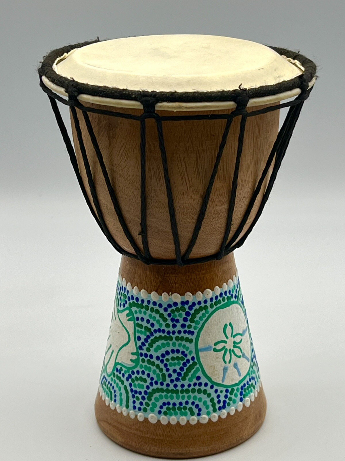 D'Jembe Drum 8 inch tall Sea Shell Motif BONGO DRUM
