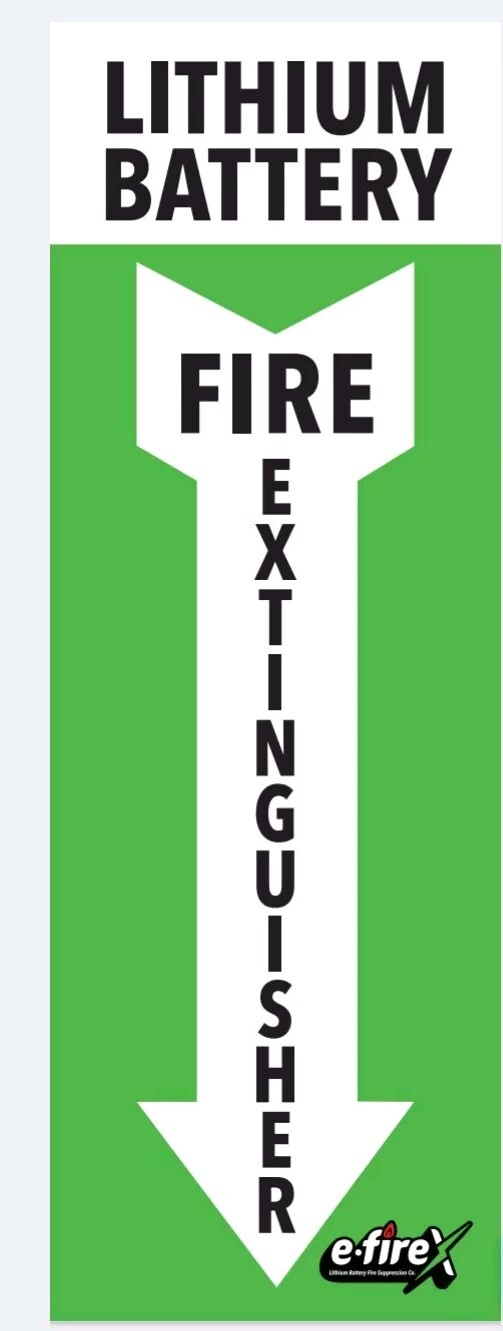 🔥 (1) LITHIUM /CLASS D SELF-ADHESIVE VINYL (4"X12") FIRE EXTINGUISHER SIGN