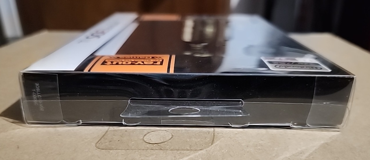 Nintendo 3DS LL XL hardcover case chocolate brown