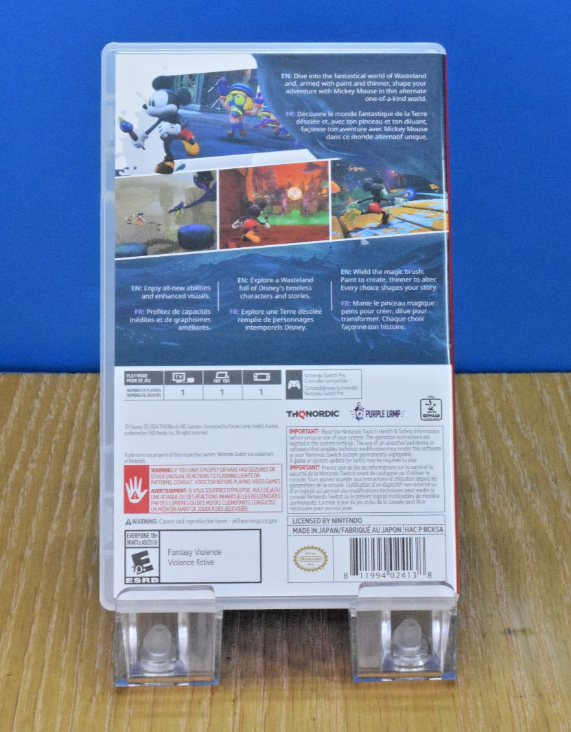 Epic Mickey Rebrushed Replacement Game Case