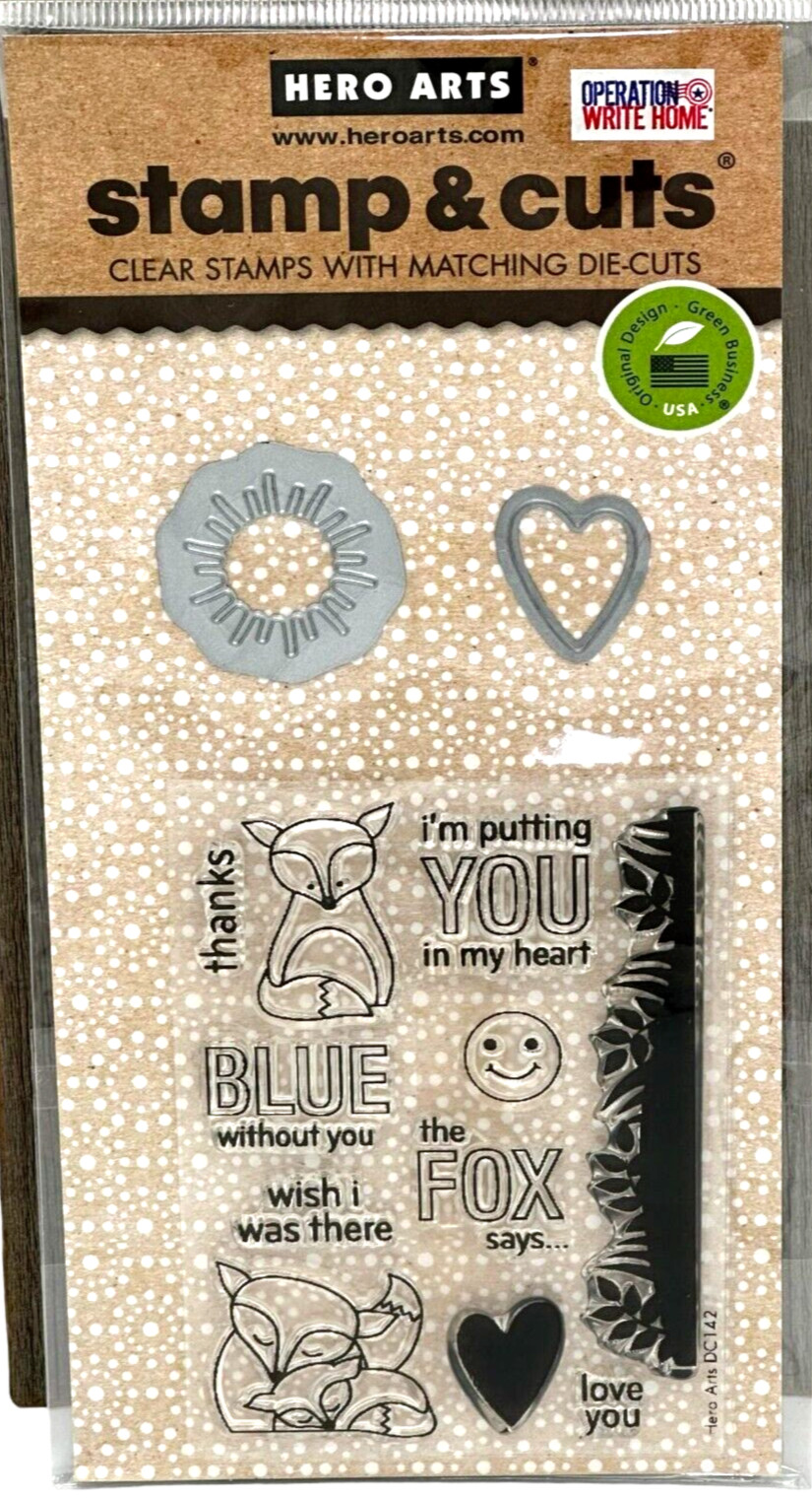 Hero Arts The Fox Says Fathers Day Dad Heart Stamp Set Dies Operation Write Home