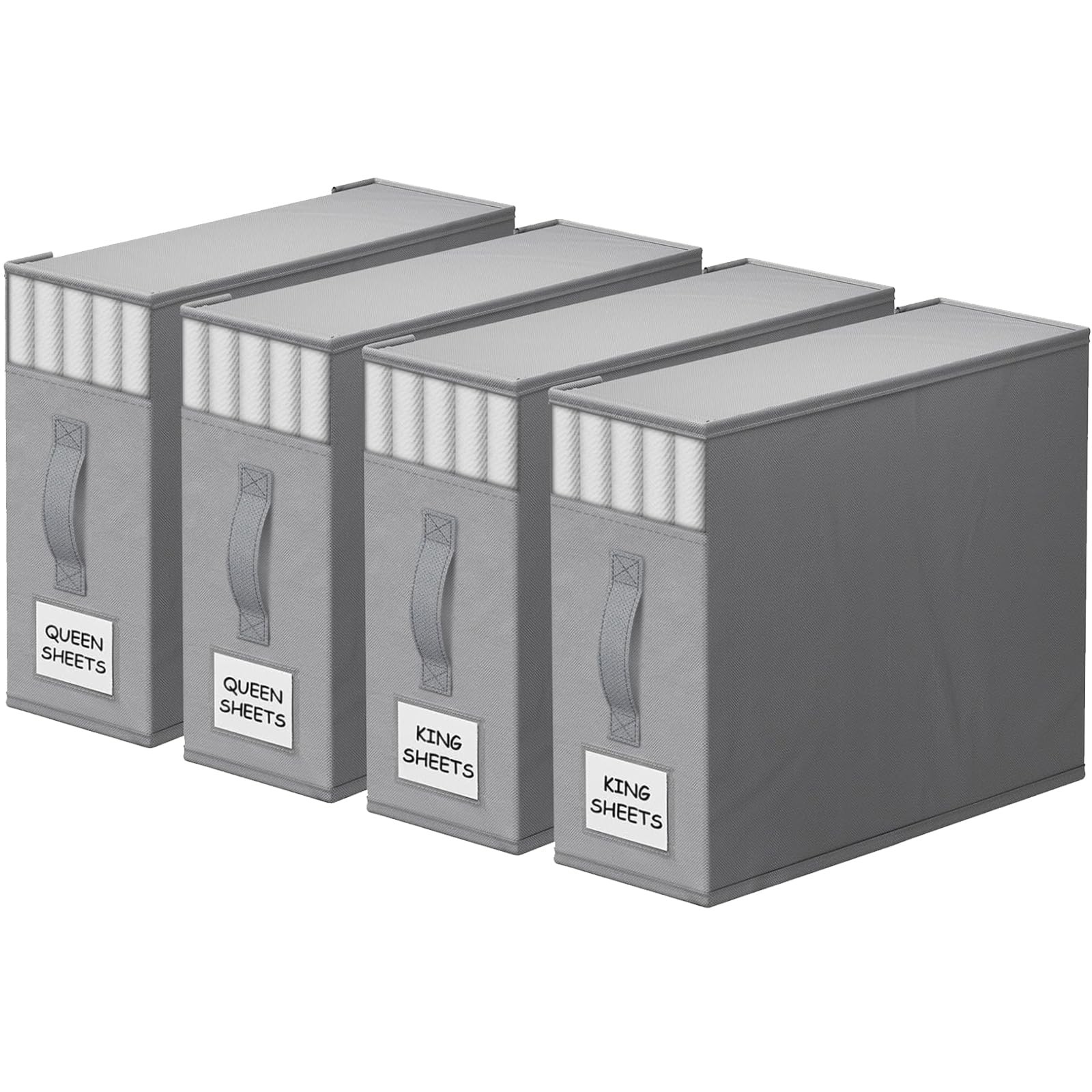 4 Pack Bed Closet Organizers and Storage,Sturdy Foldable Storage Containers w...