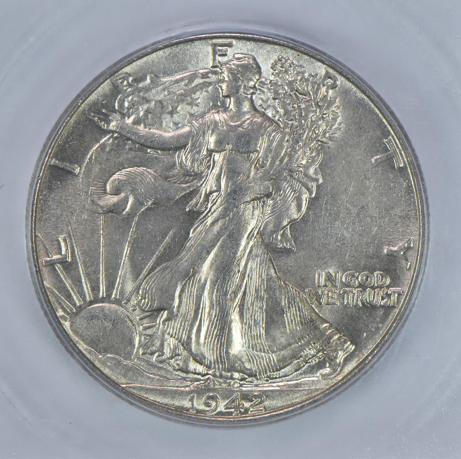 1942 Walking Liberty Half Dollar MS62 ICG