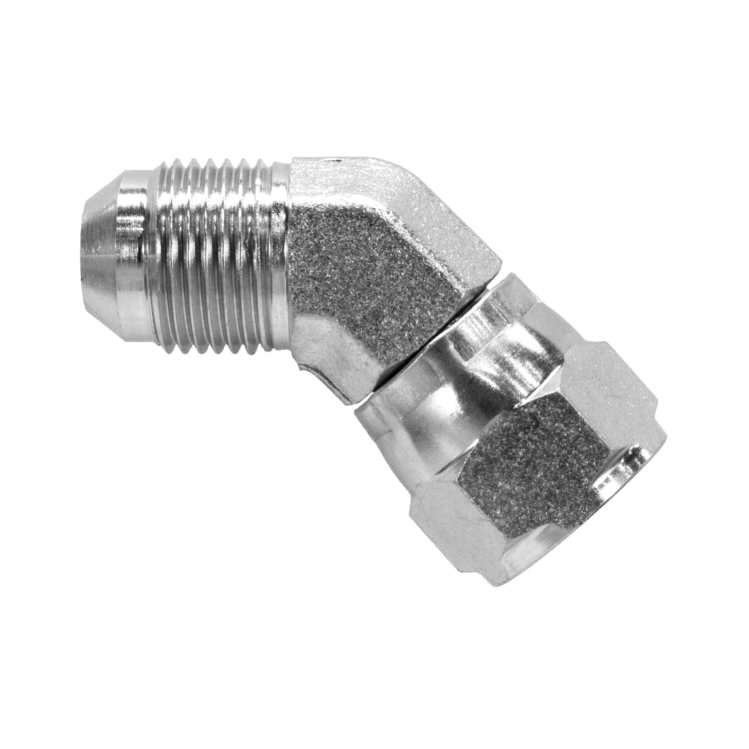 6502-05-05 | 5/16" MALE JIC X 5/16" FEMALE JIC SWIVEL 45 °