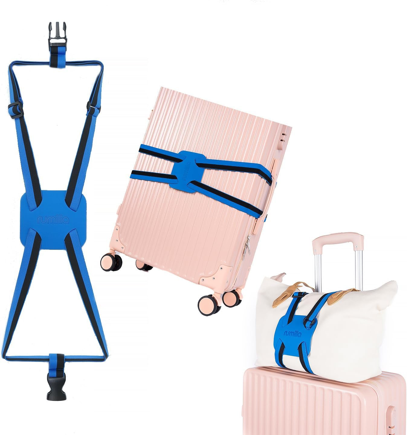 Luggage Straps for Suitcases, Travel Accessories to Connect Two Suitcase, Add a