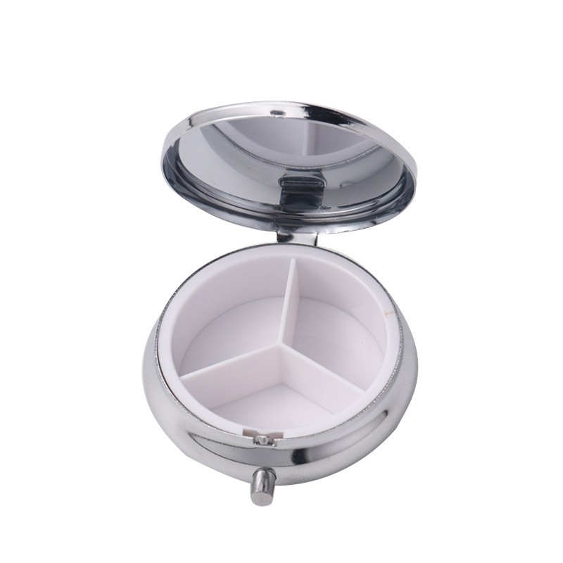 20pcs Sublimation Blank Round Pill Box 3 Compartment Medicine Pill Case Pill Box