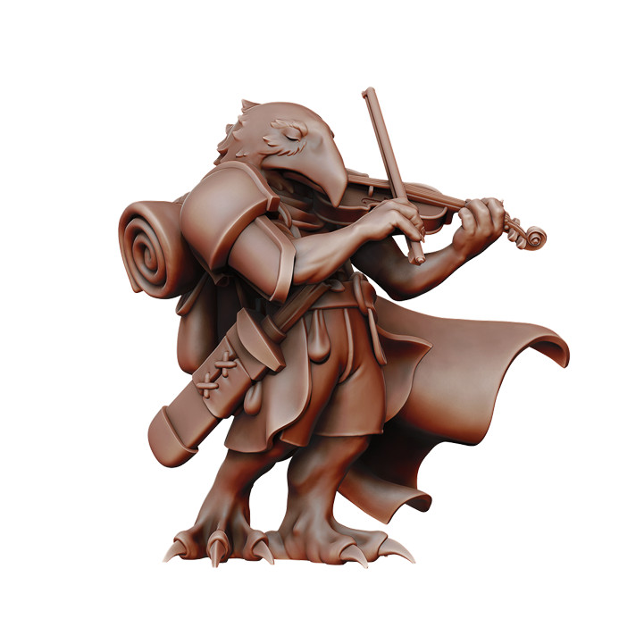 Kenku Bard Musician Performer - Violin - Manuel Boria - Dungeons and Dragons