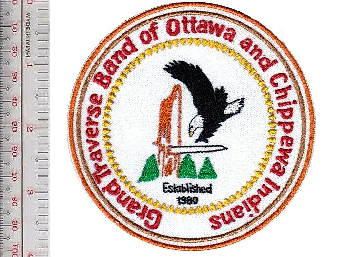 Grand Traverse Band Ottawa & Chippewa Indians Tribal Seal vel hooks NO TARIFF