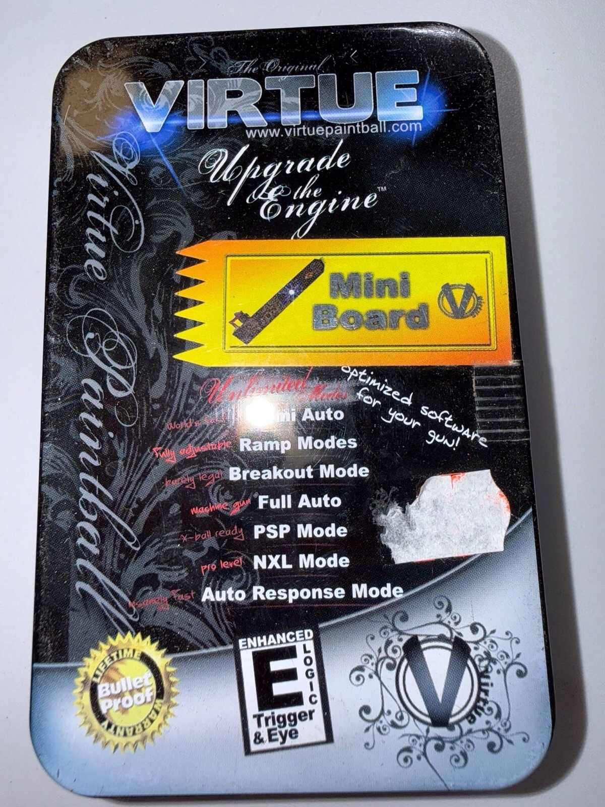Virtue Paintball Upgrade Board Mini Marker New In Box