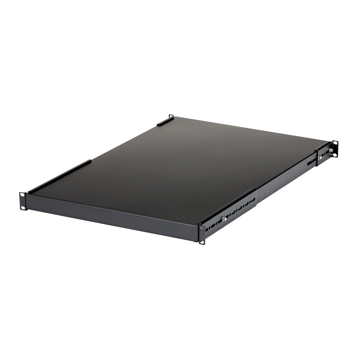 StarTech 1U Adjustable Mounting Depth Heavy Duty Fixed Rack Mount Shelf