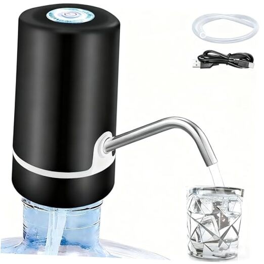 Water Dispenser Pump-5 Gallon USB Rechargeable Portable, Electric Water Black