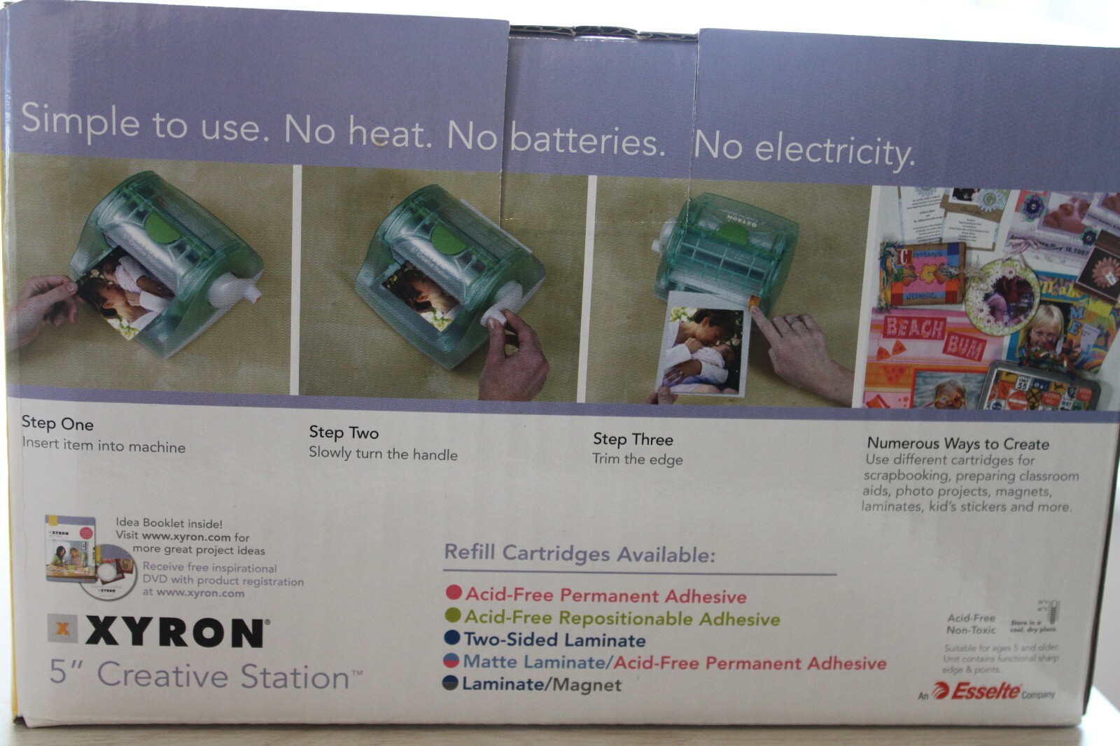 XYRON 5" Creative Station Laminator Label Magnet Maker Plus 18' Refill Cartridge