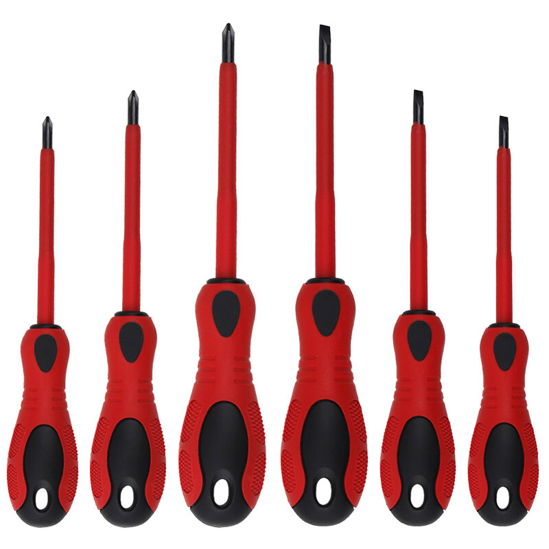 6Pcs 500V Insulated Screwdriver Set Magnetic Tips Electrician Slotted Phillips