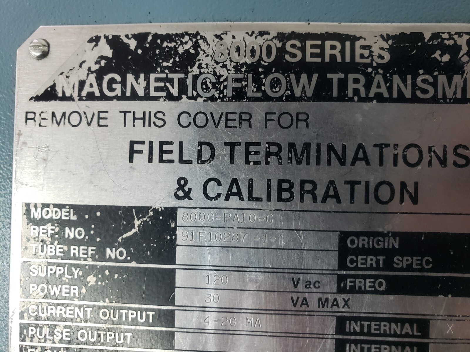 UNUSED - Foxboro 8000-PA10-G Magnetic Flow Transmitter
