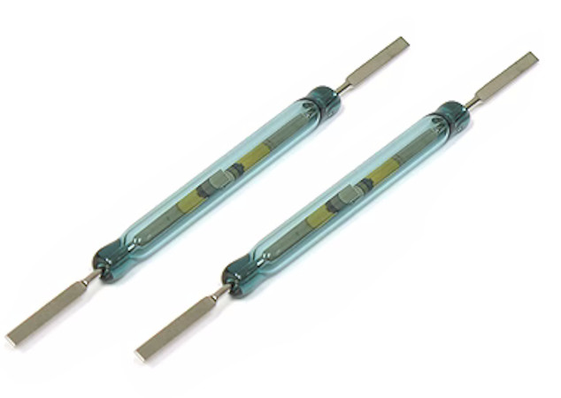 2pcs Giant Reed Switches - Closes SPST 1A, 100V, Glass is 2" L x 0.2" Dia.