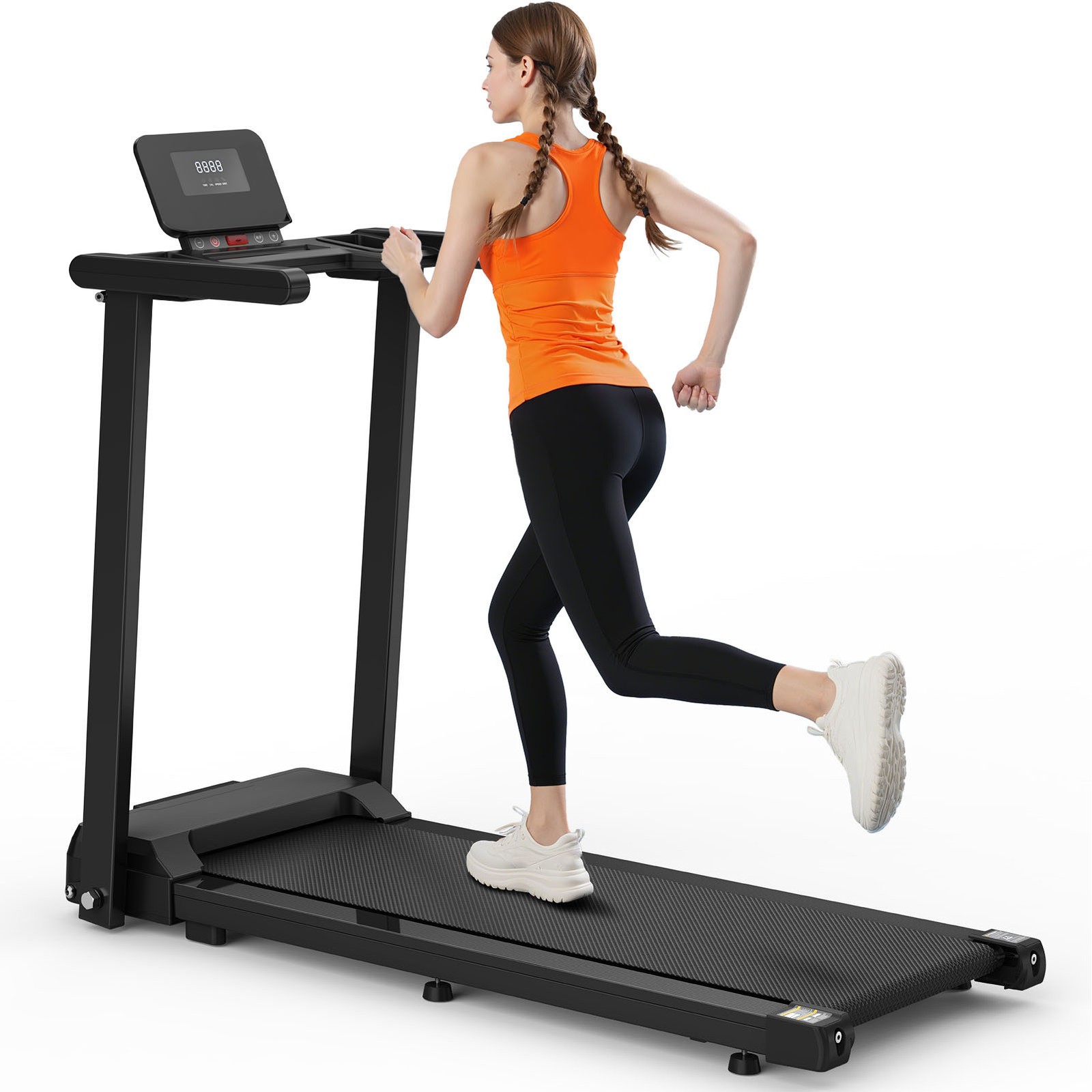 Foldable Under-Desk Treadmill For Home Use Remote-Controlled With LED Display