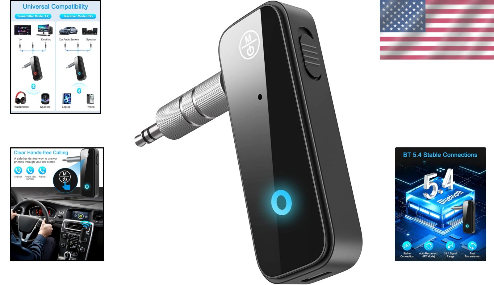 Portable Bluetooth Receiver-Transmitter for Seamless Audio Streaming on the Go