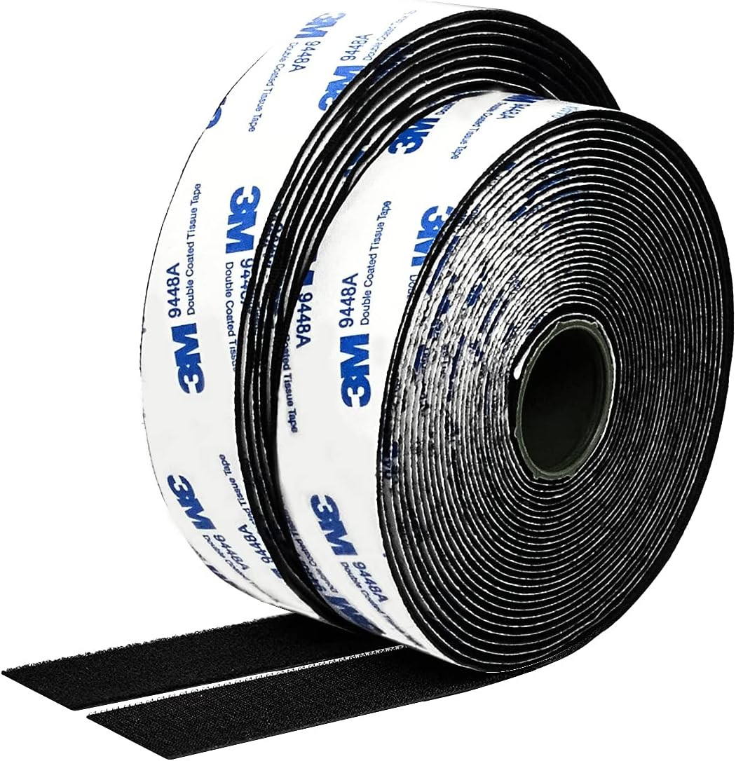 Hook and Loop Tape 1In X 20Ft, Slef Adhesive Interlocking Strip, Mounting Tape H