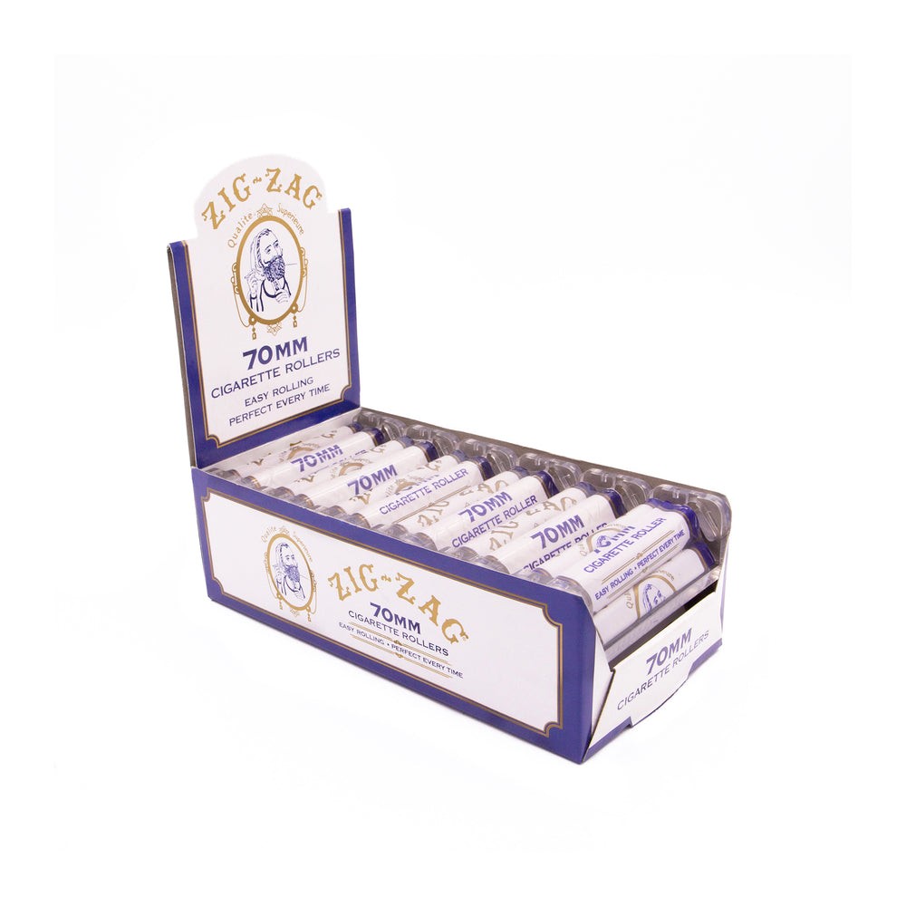 Zig-Zag Cigarette Roller 70mm | Classic Manual Rolling Machine 3 Pack