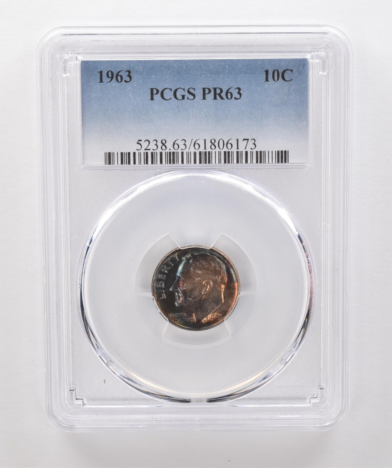 1963 Roosevelt Dime PR63 PCGS Beautiful Tone *1872