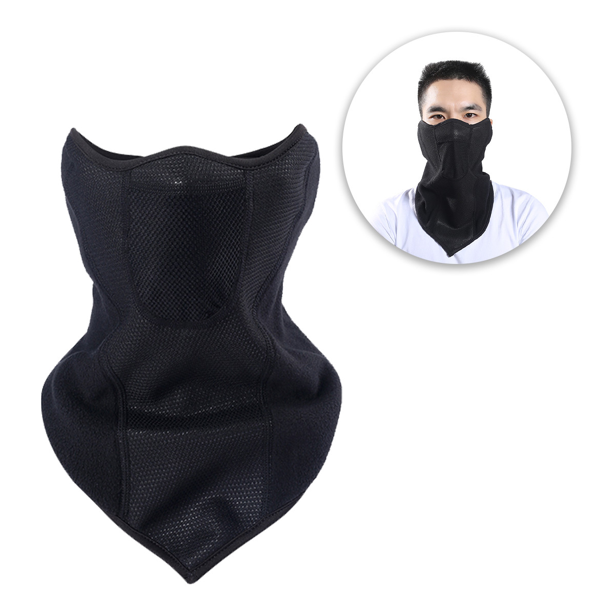 Fleece Neck Gaiter for Men Women Winter Half Face Mask Ski Neck Warm Breathable