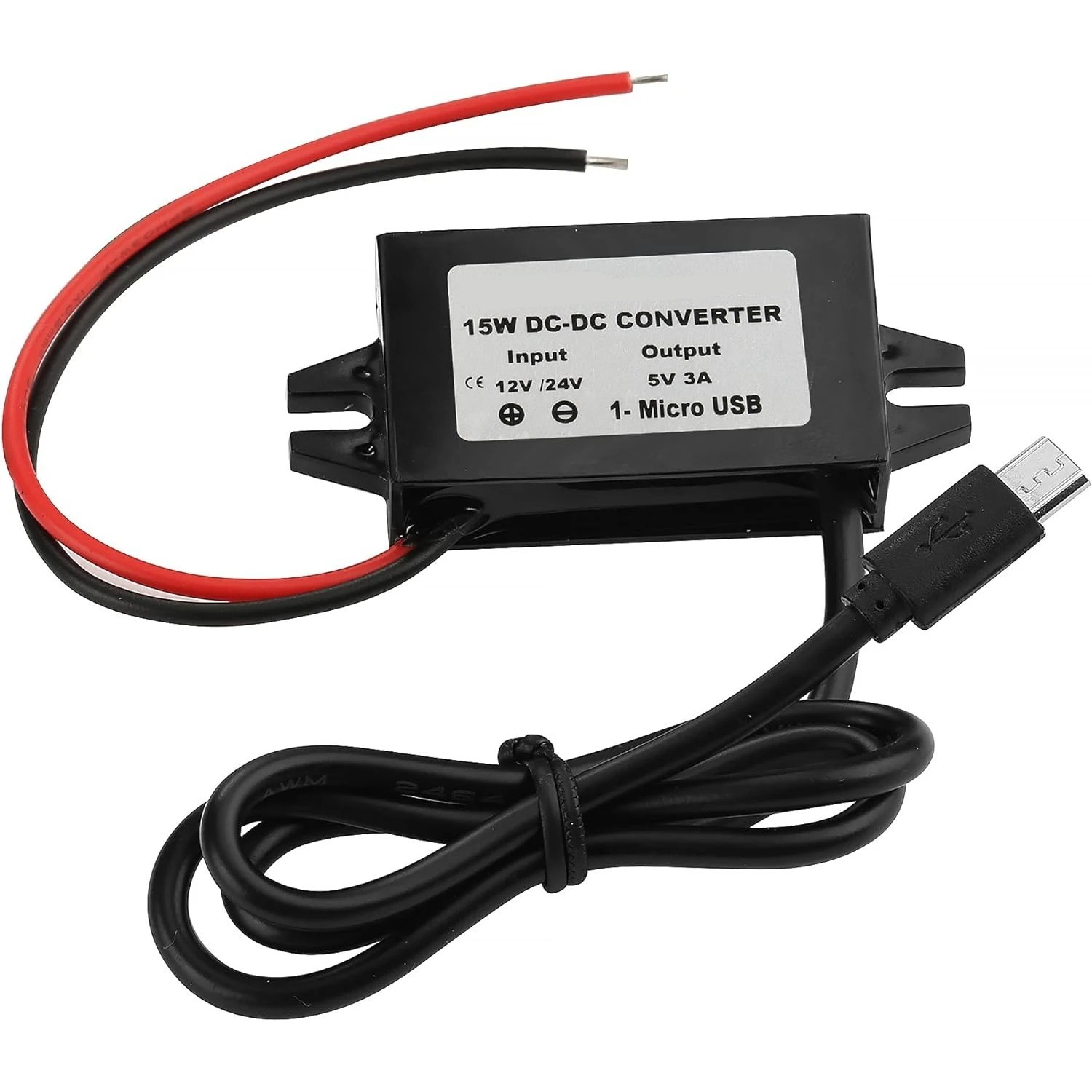 DC-DC 12V To 5V Converter Step Down Module USB Output Power Adapter
