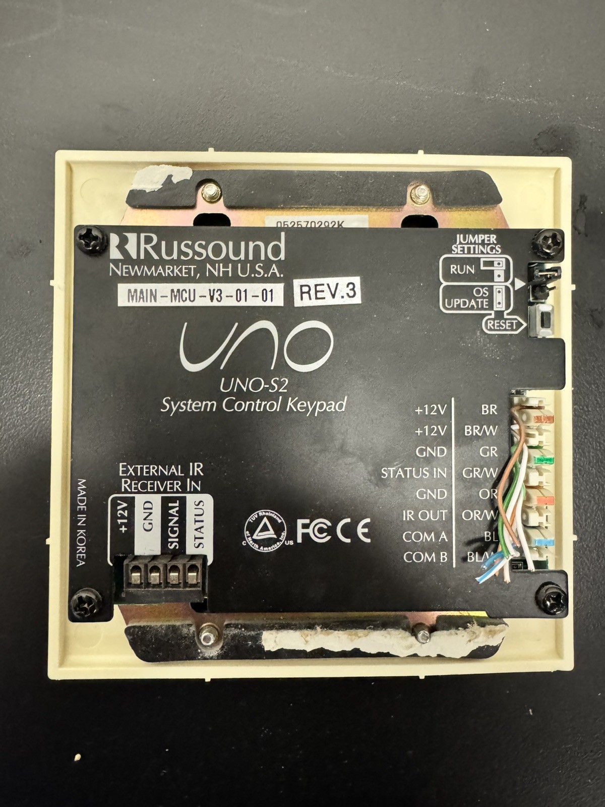Russound Uno-S2 System Control Keypad Multiroom Audio Control