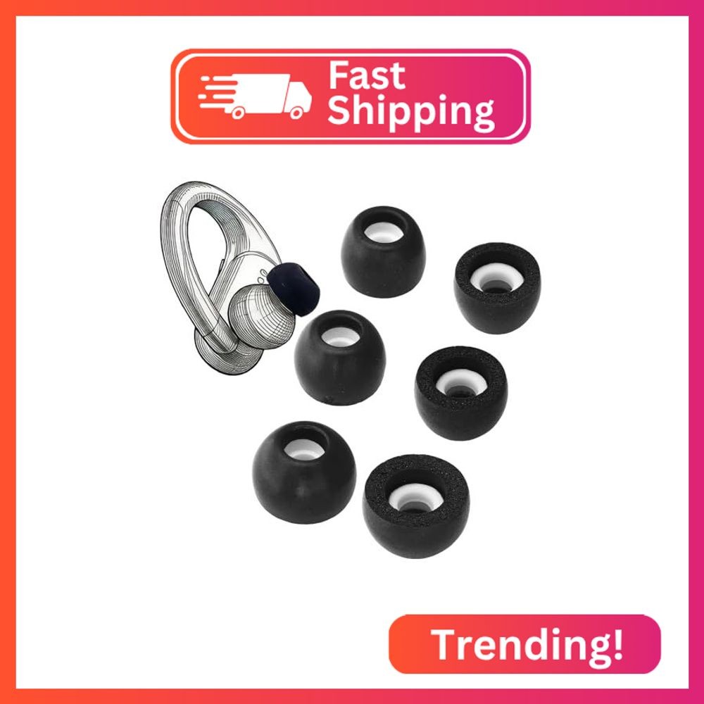 TENNMAK Replacement Memory Foam Eartips for JBL Endurance Earbuds,Black