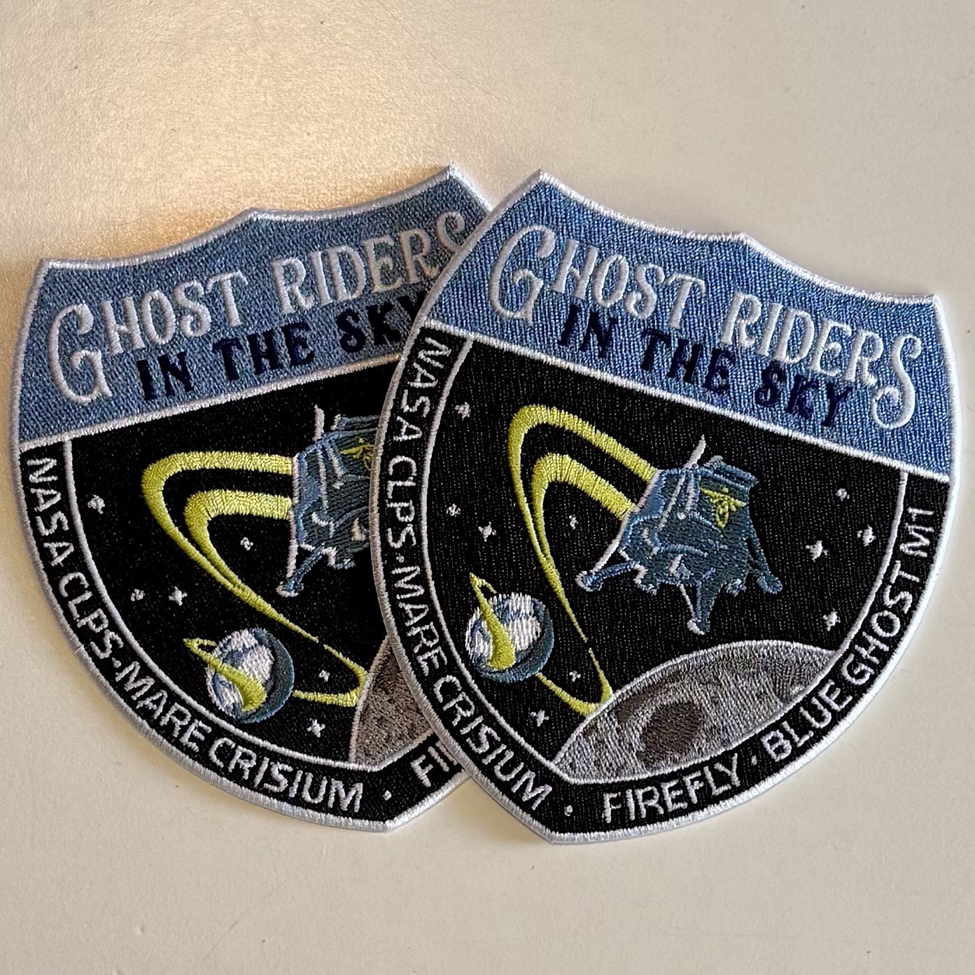 Firefly Aerospace Blue Ghost M1 Mission Patches - Set of 2
