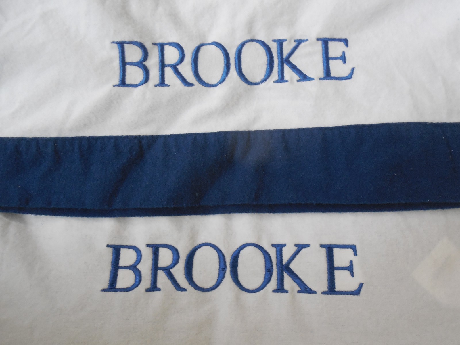 Pottery Barn Teen Suite Ribbon Flannel Standard Pillowcase Set (2) "Brooke" NWOT