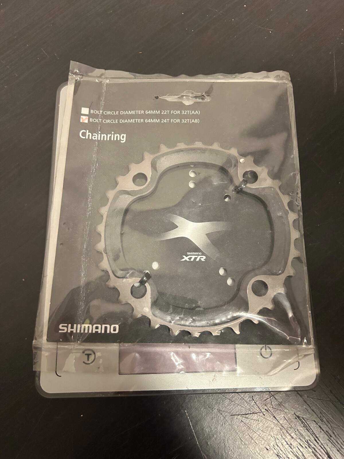 NEW Shimano XTR FC-M970 32T Titanium/Carbon Chainring 3x9s (AB) NEW