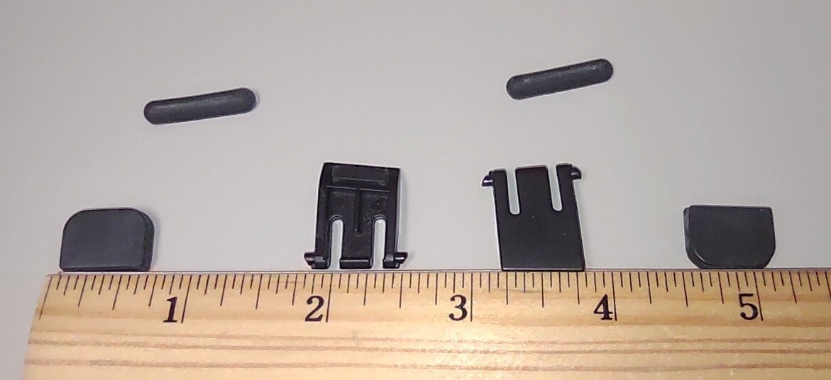 Black Plastic Feet Stands Props & Pads for Dell USB Keyboard KB212-B, KB4021