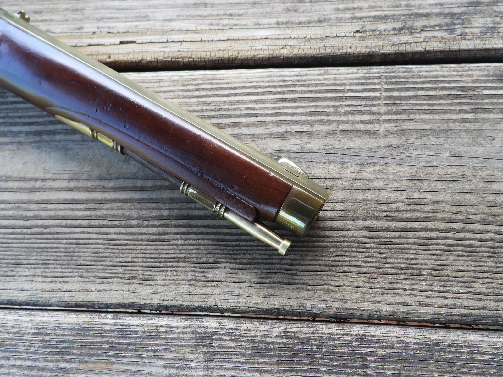 Pedersoli Kentucky Pistol Ramrod Solid Hickory With Brass Threaded Ends (Late)