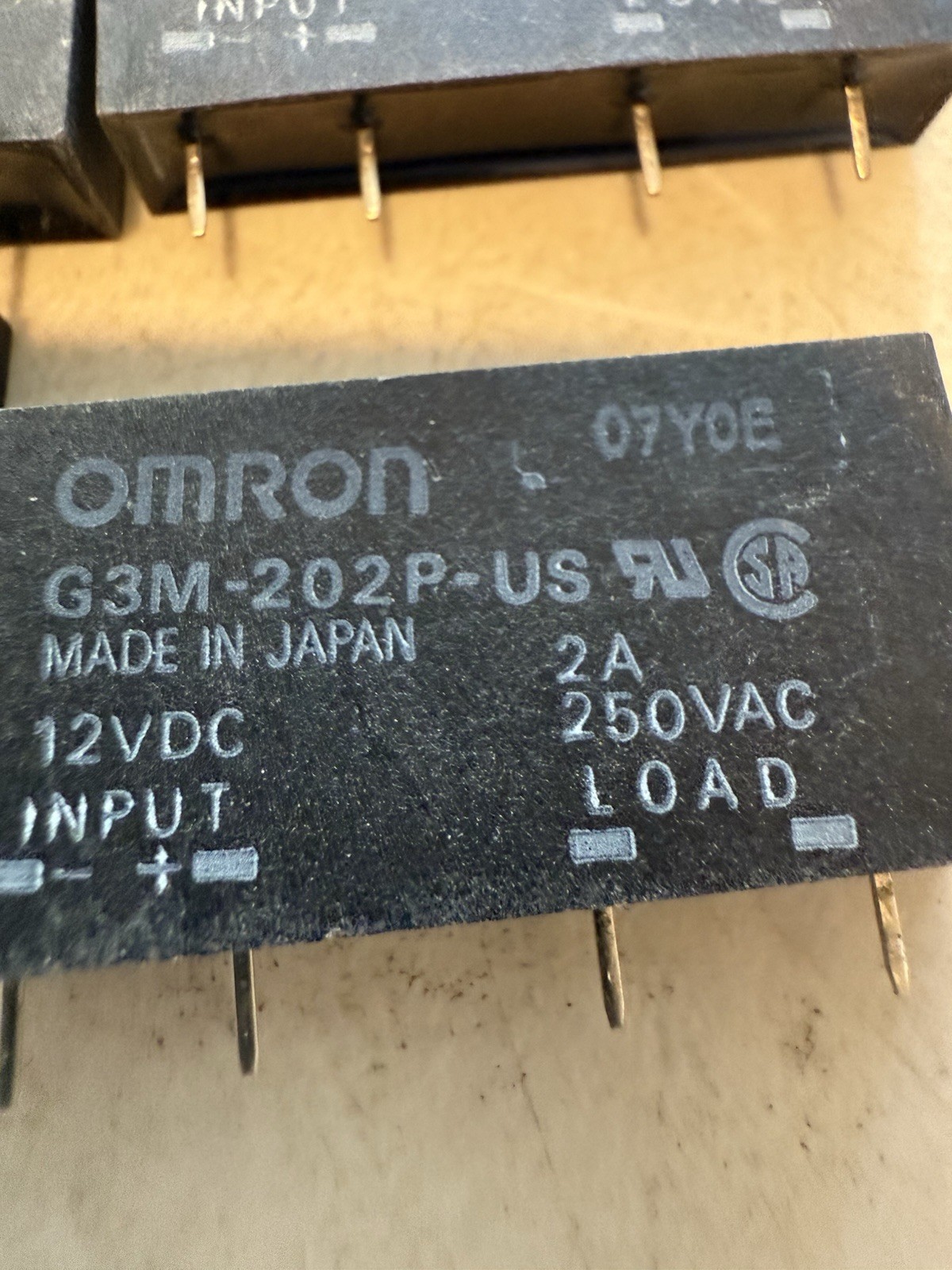 OMRON G3M-202P-US RELAY (4 PCs)12VDC