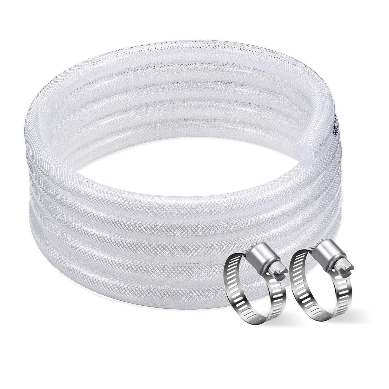 3/4" ID - 25 ft Heavy Duty Braided Clear Plastic Vinyl 3/4"ID,