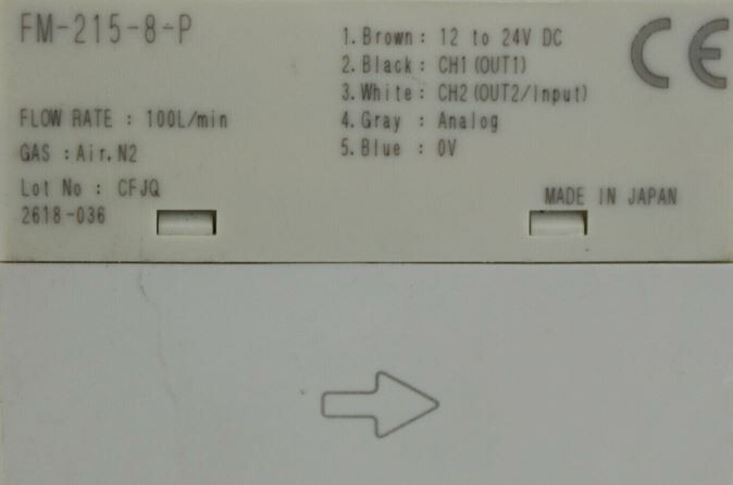 Panasonic Digital Gas Flow Sensor Female, 0.315" (8mm) Plastic FM-215-8-P (USED)