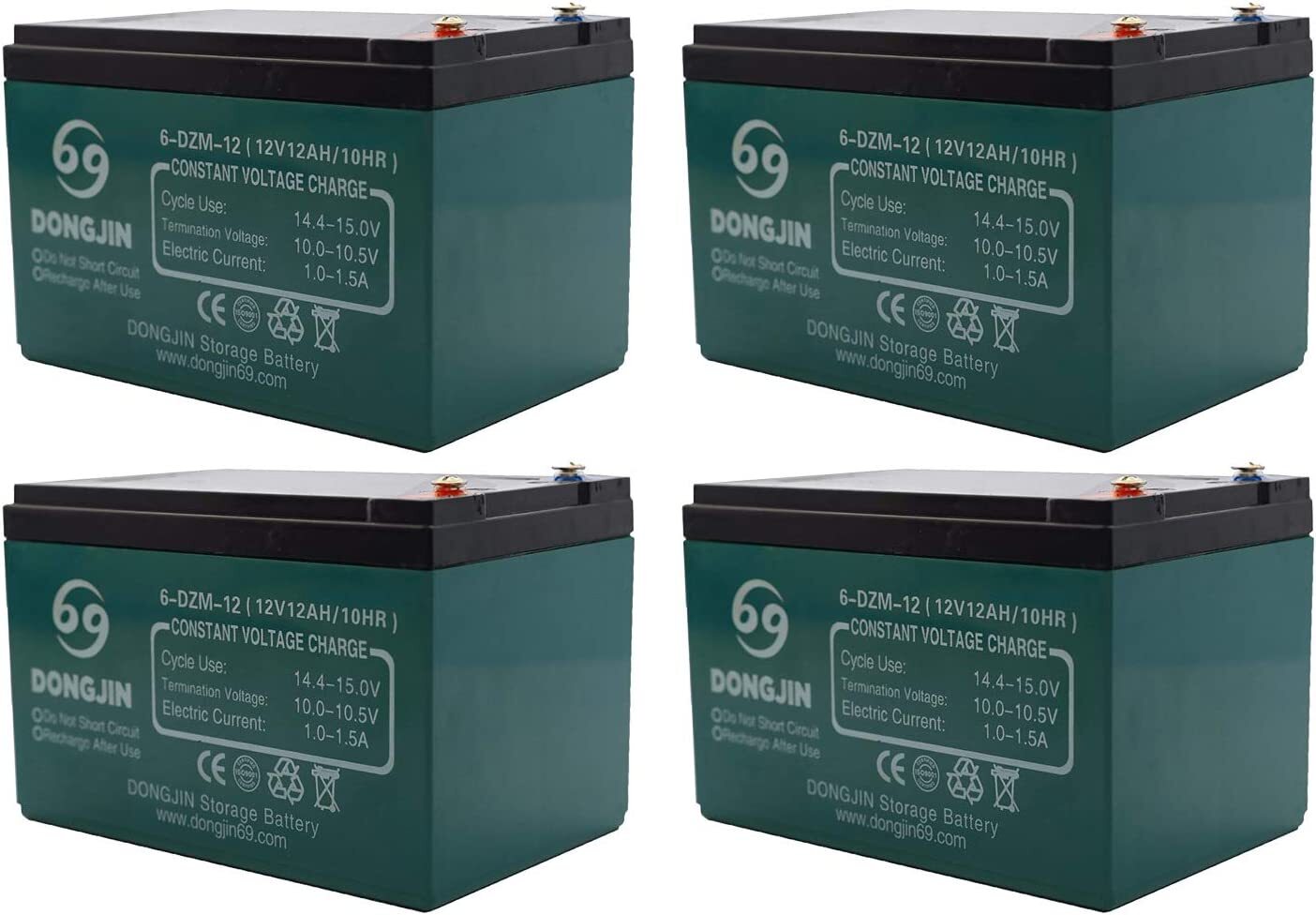 12V 12Ah 6-DZM-12 Battery 6-DZF-12 Replace Go Kart ATV Scooter 6-DMF-12