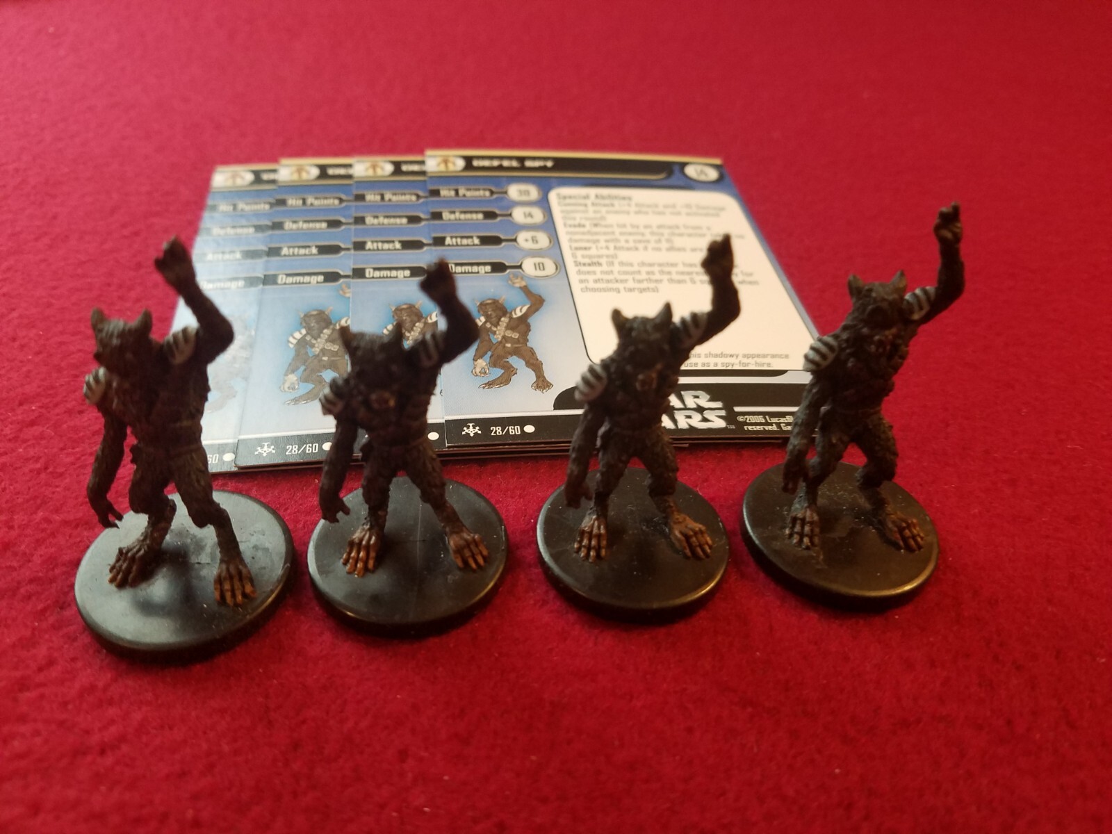 Star Wars Miniatures Bounty Hunters 28 CLEARANCE x4 Defel Spy