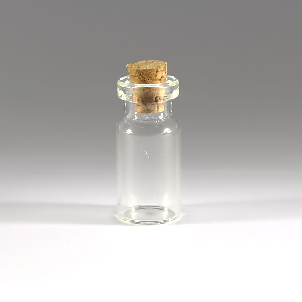 2-10 Pieces 0.5-10ml Clear Empty Glass Bottles With Corks Sample Small Vials Jar