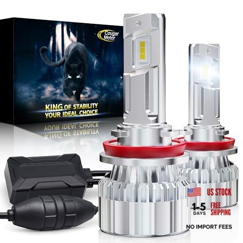 Bulb, H9/H8/H16/Fog Bulbs 6500K Cool White with Cooling Fan Off-Road Use H11