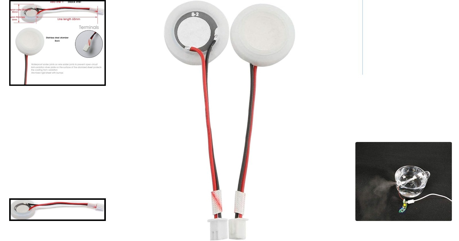 Efficient 2-Pack 20mm Ultrasonic Mist Maker Discs - Anti-Corrosion & Durable
