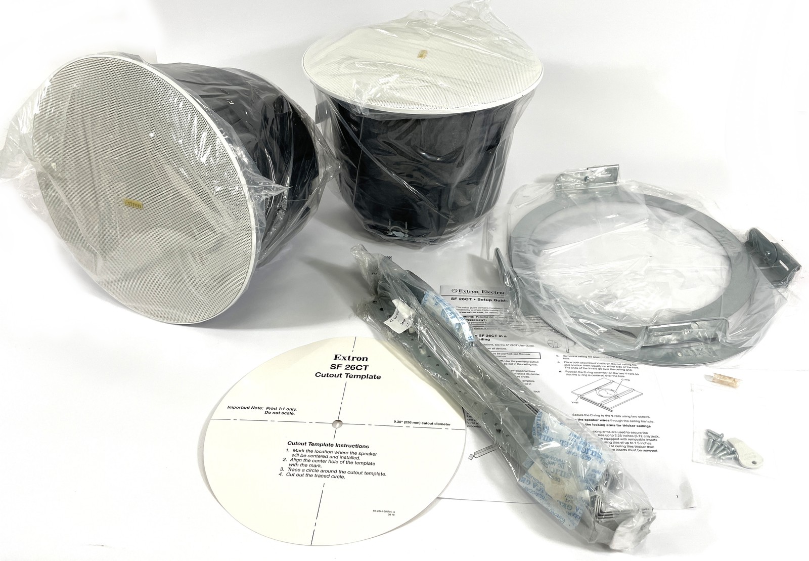 New Open Box Pair Extron SF 26CT 2-Way 6.5" Ceiling Speakers 60-1310-03 - White